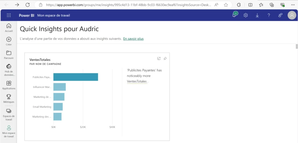 Power BI Quick Insights