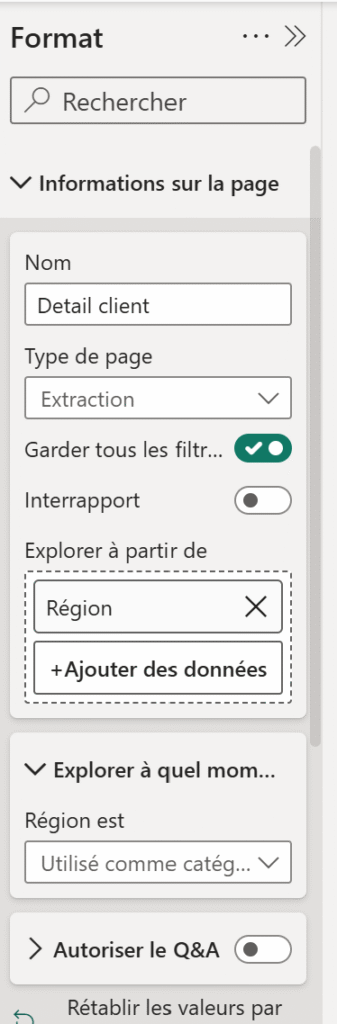Drill thru Power BI 
