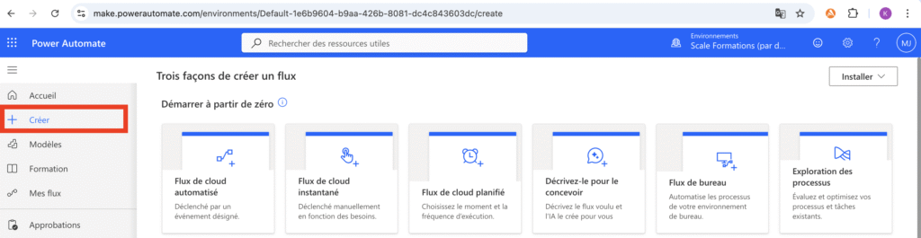 Power Automate flux planifié
