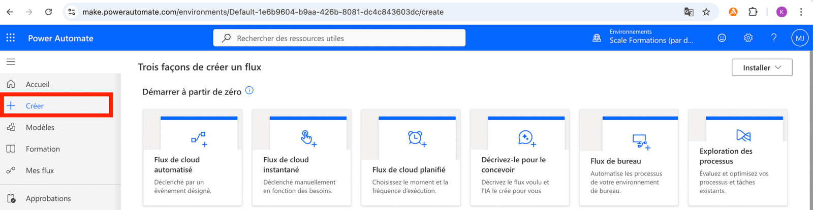 Power Automate flux planifié