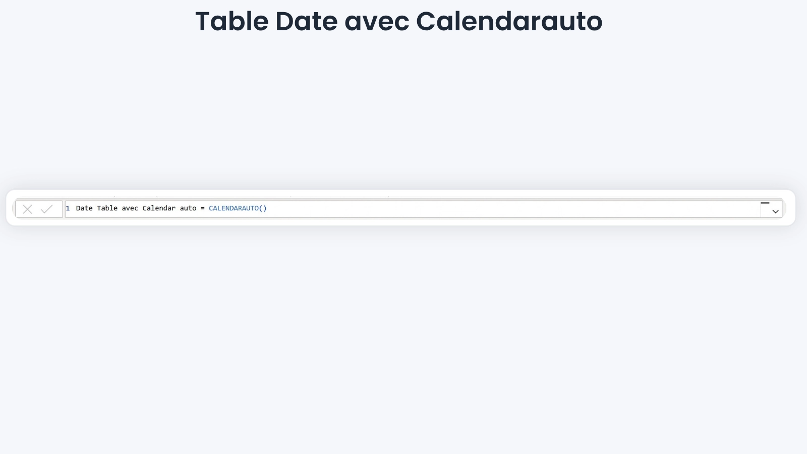 Calendar et CALENDARAUTO dans Power BI